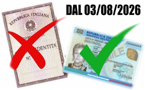 Scadenza validità carta di identità cartacea dal 03/08/2026